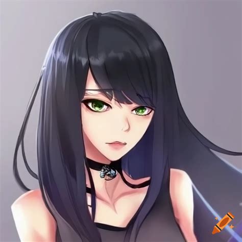 Anime Woman With Black Hair On Craiyon