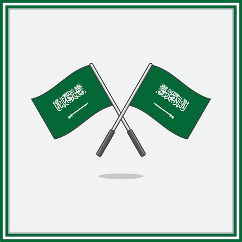 Flag of Saudi Arabia Cartoon Vector Illustration. Saudi Arabia Flag ...