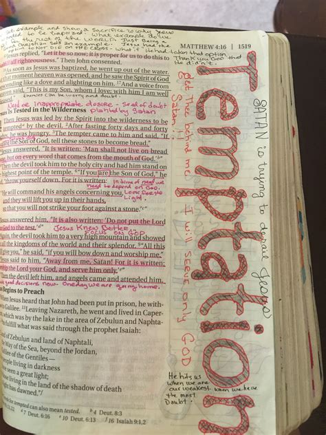 Bible Journaling Matthew 4 | Bible Journaling