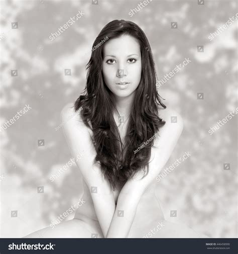 Attractive Nude Woman Covering Herself Her Stock Photo Shutterstock
