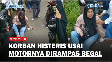 Korban Begal Histeris Usai Motornya Dirampas Pelaku Sempat Mengancam