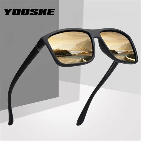 Yooske Retro Polarized Sunglasses Men Classic Brand Designer Driving