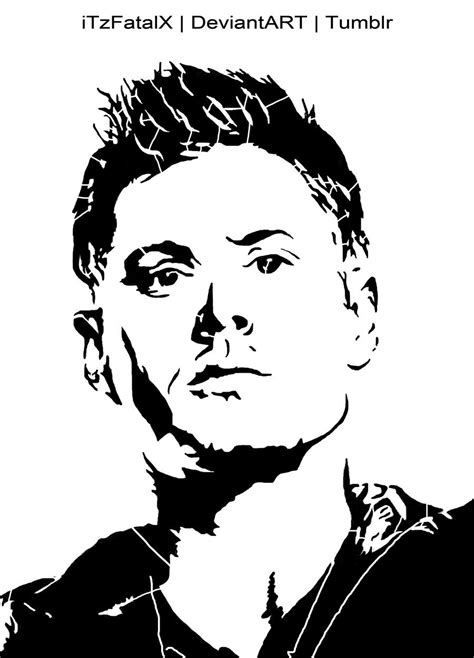 Dean Winchester Stencil By Itzfatalx On Deviantart