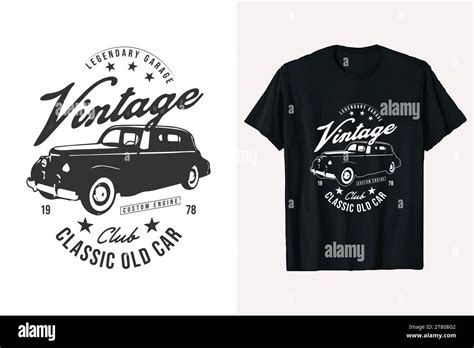 Classic Car Vector T Shirt Design Vintage Vehicle Classic Car Graphic