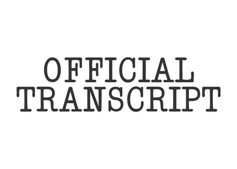 Official Transcript Stamps
