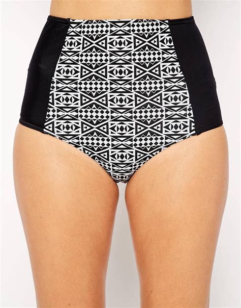 ASOS Bas de bikini taille haute à imprimé Asos Pickture