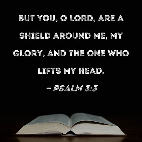Psalm 3:3 But You, O LORD, are a shield around me, my glory, and the