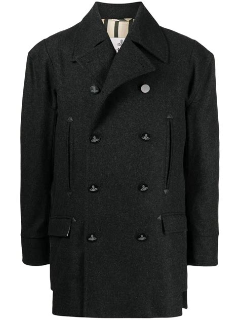 Vivienne Westwood wool-blend Peacoat | Black | FARFETCH UK