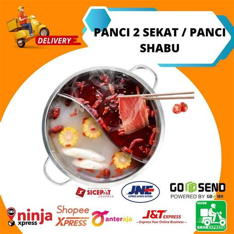 Jual Suki Pan Hot Pot Panci Shabu Cm Tutup Kaca Panci Shabu Sekat Shopee Indonesia