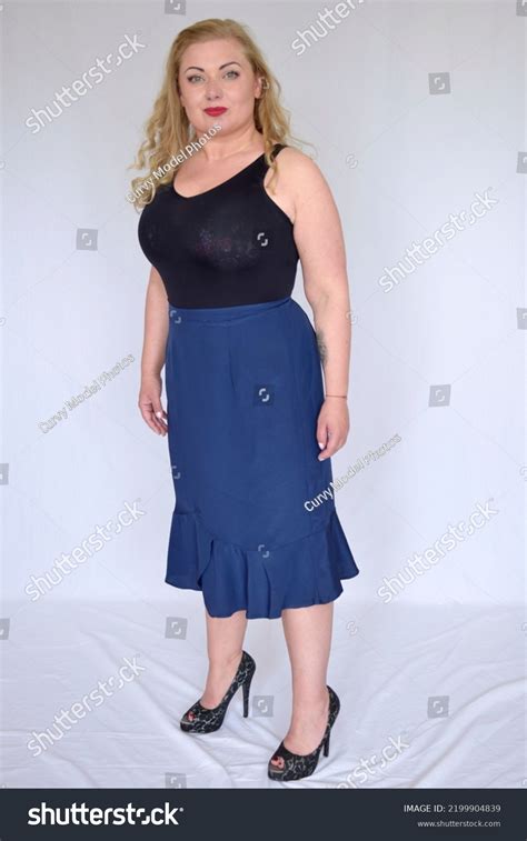 Curvy Blonde Sexy Woman Model Wearing Stock Photo Shutterstock
