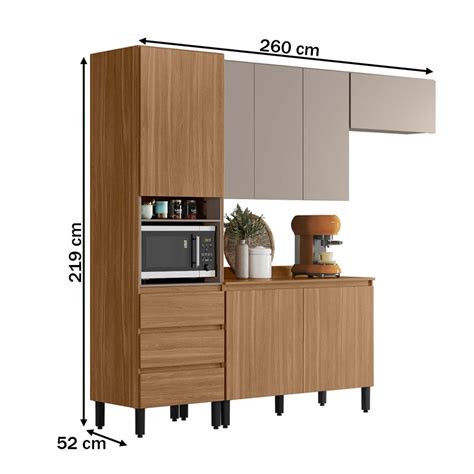 Cozinha Compacta Elegance Portas Gavetas Prateleiras Am Ndola Touch Nude Prime Tx Pnr M Veis