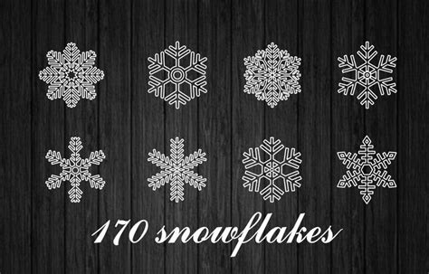 170 Snowflake Svg Bundle Flake Winter Svg Snowflake Clipart Christmas Svg Decor Svg Christmas