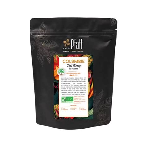 Café en grain BIO Colombie La Pradera Tabi Honey 250g Cafés Pfaff