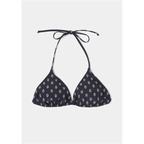 Haut de bikini triangle femme noir à motifs 36 TEX à Prix Carrefour