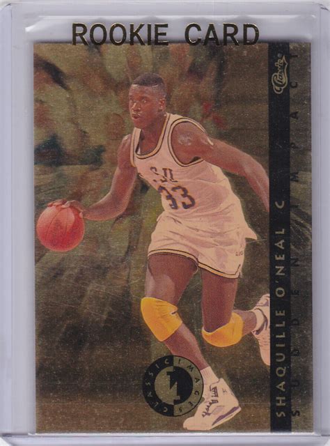 Shaquille O Neal Rookie Card Shaq Gold Foil Rc Sudden Imapct Lsu