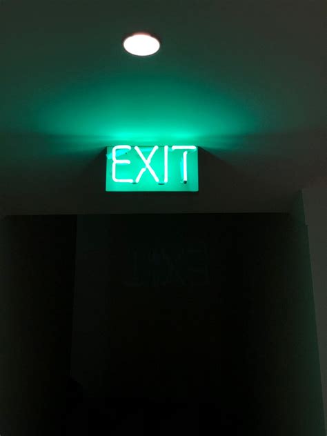 Exit Neon Sign Neon Handmade - Etsy