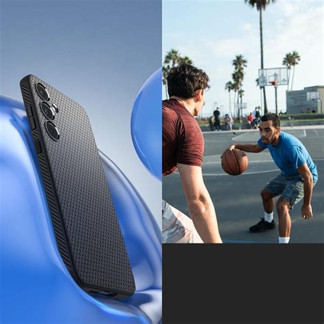 Etui Spigen Liquid Air do Galaxy A55 5G, czarne Pancernik.eu 8809971224383