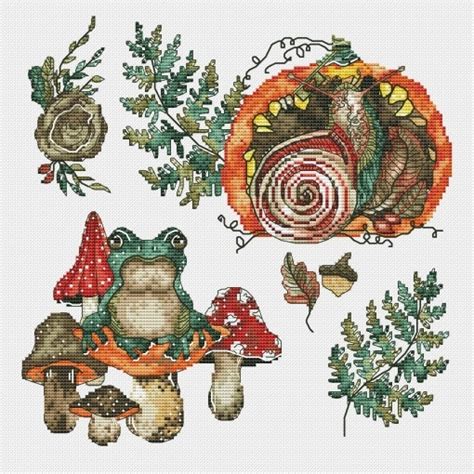 Forest Party Cross Stitch Pattern Code AO 707 Alisa Okneas Buy