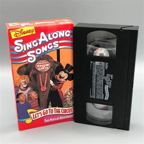 Disney Sing Along Songs Vhs Vcr Tape Video Lets Go To The Circus Red
