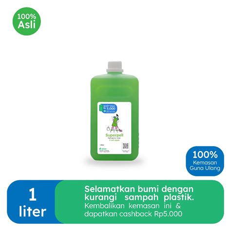 Jual Superpell Pembersih Lantai Fresh Apple 1 Liter Shopee Indonesia