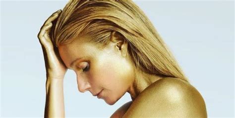 No Surprise Gwyneth Paltrow Poses Nude In Gold Paint For Her Th Daily Candid News
