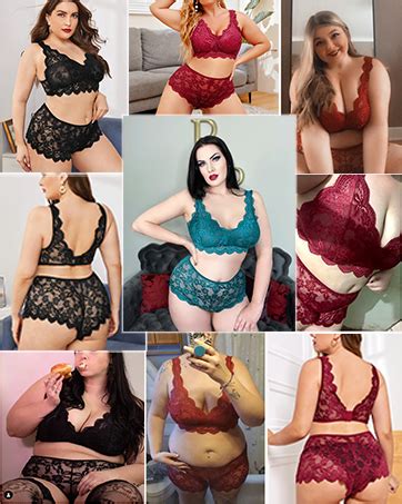 Amazon Avidlove Plus Size Lingerie Set Lace Bralette High Waist Panty Set Clothing Shoes
