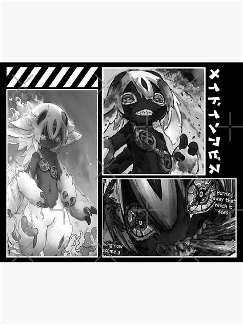 "Made in abyss Faputa Unisex anime manga Tshirt" Metal Print by Shinu