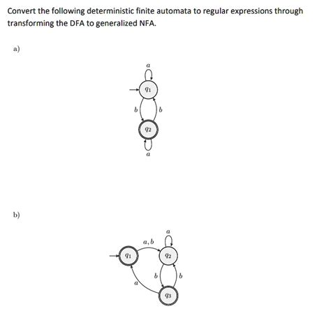 SOLVED Convert The Following Deterministic Finite Automata To Regular