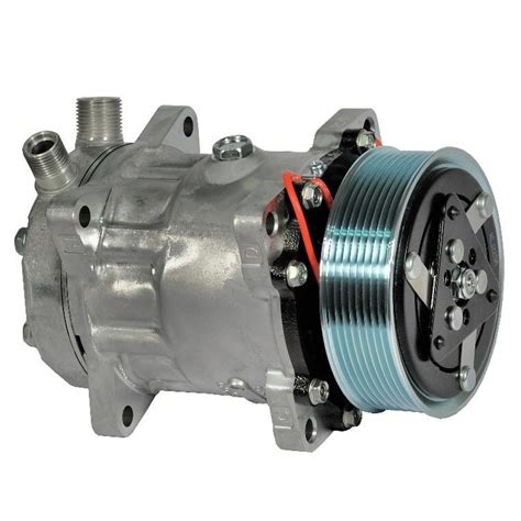 Компрессор Sanden SD7H15. Напряжение 12В,шкив поликлин.(PV8),распол ...