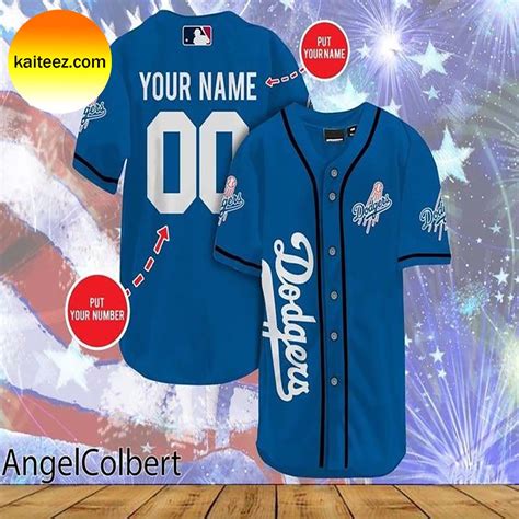 Custom Name Los Angeles Dodgers Blue Baseball Jersey - Kaiteez