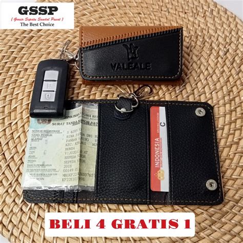 Jual Dompet STNK Gantungan Kunci Beli 4 Gratis 1 Dompet Stnk Mobil