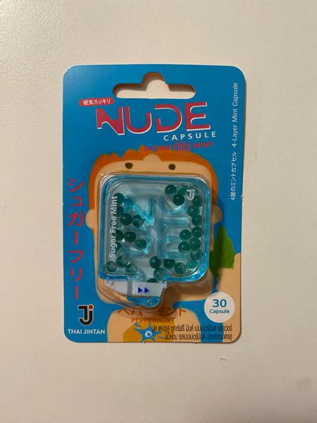 NUDE Capsule Sugar Free Mint peppermint Капсулы для мгновенного освежения дыхания перичная