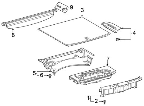 Diagram Rear Body Floor Interior Trim For Your Toyota Venza