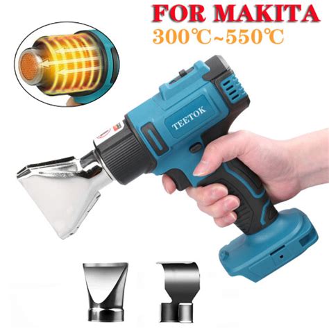 300W Cordless Hot Air Heat Gun 2xNozzles Makita Battery Compatible On OnBuy