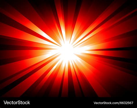 Light Explosion Background Wth Orange And Red Vector Image