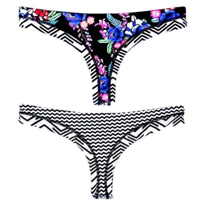 Samia Bikini Calz N Colales Estampado Negro Falabella