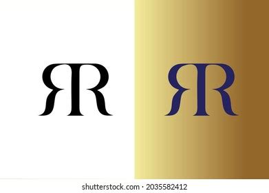 R R Elegant Logo Initials Company Stock Vector Royalty Free