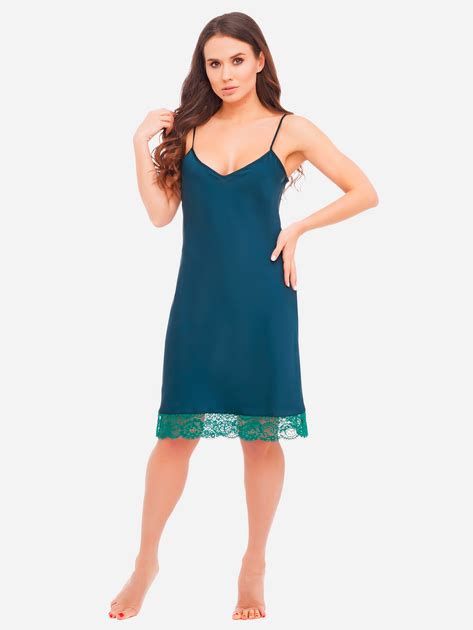 Нічна сорочка Martelle Lingerie M шовк S Темно зелена MAR S Брендовий одяг