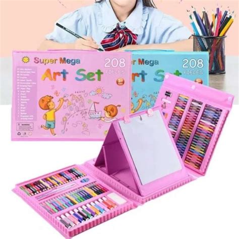 Jual Crayon 208 Pcs Art Set Crayon Drawing Alat Melukis Mewarnai Kado