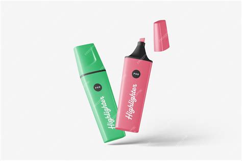 Premium Psd Highlighter Photoshop Mockup