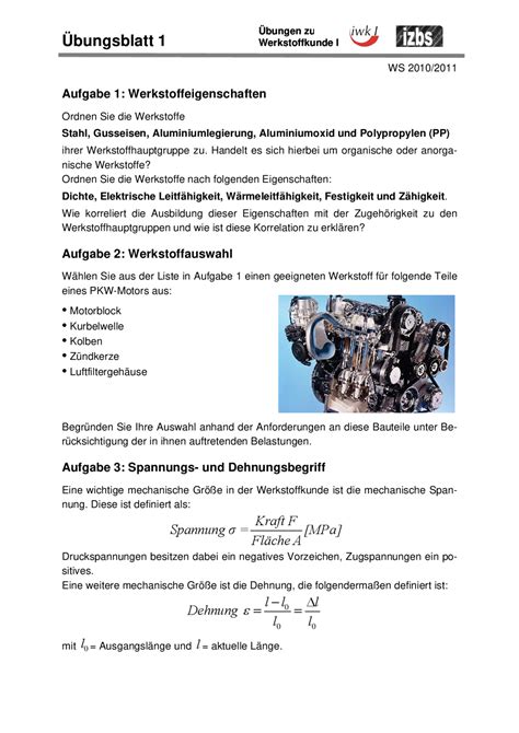 Ubungsbuch Werkstoffkunde Und Werkstoffprufung Fu 1