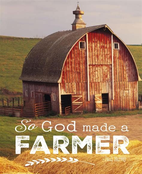 So God Made A Farmer With Barn Photo Paul Harvey Wood Sign Etsy