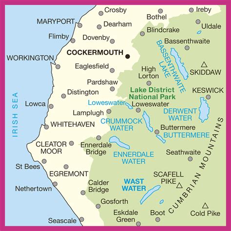 olr ordnance survey landranger map  west cumbria cockermouth map logic