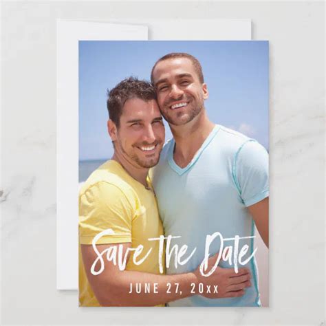 Gay Wedding Photo Save The Date Cards Zazzle
