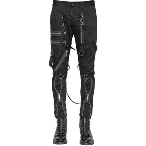 Dsquared2 Men 15cm Parachute Multi Zip Stretch Jeans 1 200 Liked On Polyvore Featuring Men S