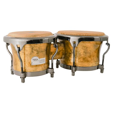 Custom Deluxe Wood Bongos Sahara Gold Toca Percussion