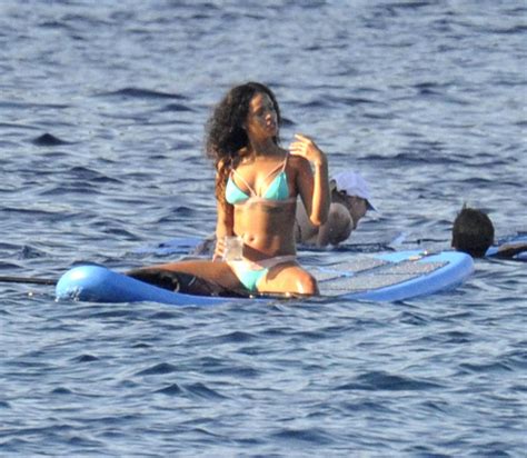 RIHANNA In Bikini Paddleboarding In Italy HawtCelebs