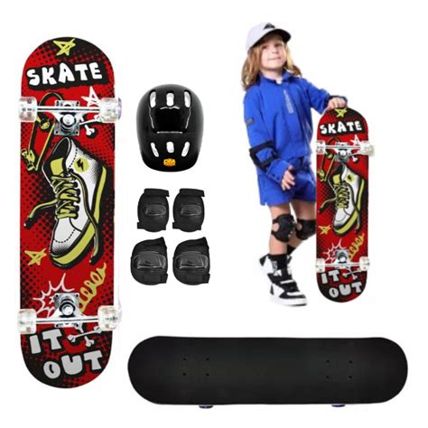 Kit Para Skate Infantil - Skate Infantil Com Kit De Equipamentos Completo Radical | Shopee Brasil