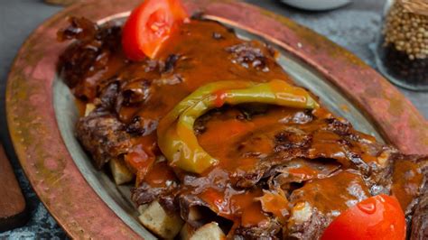 Iskender Kebab Recipe With Tomato Sauce Pita And Yoghurt Mamafatma