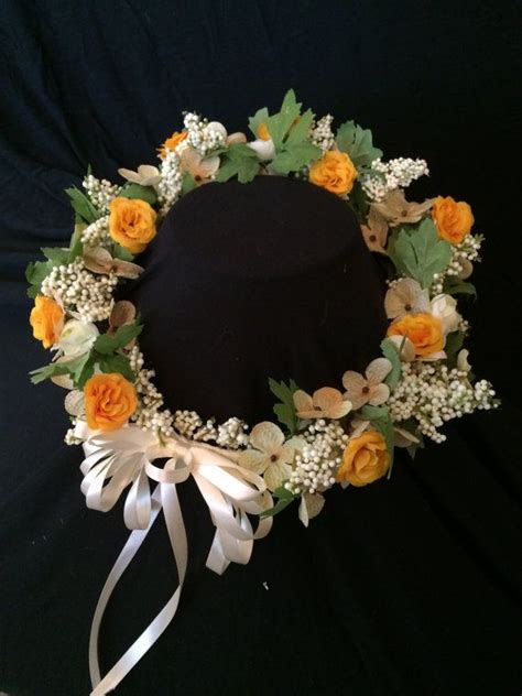 Sweet Ivory And Yellow Halo By Floralsandspice On Etsy Flower Hair Comb Floral Halo Flowers